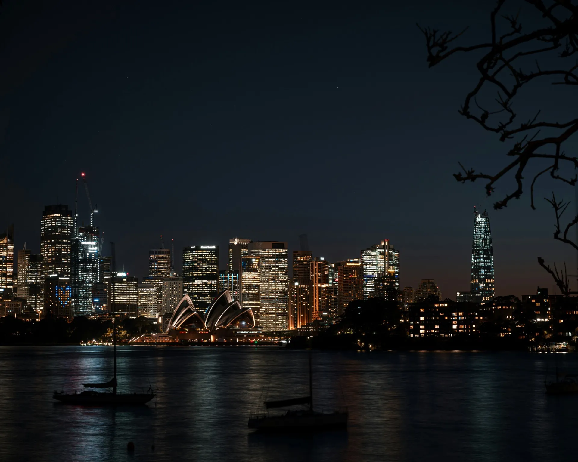 Sydney skyline at night